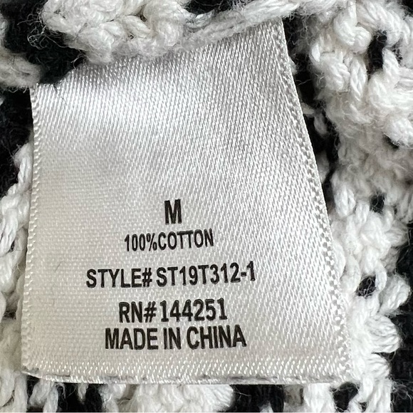 Crochet Striped Halter Top  ALYA Medium Cotton Sweater - Picture 3 of 14